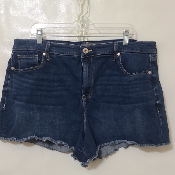 torrid Pants - Torrid Women's Denim Blue Raw Hem Shorts - Size 20